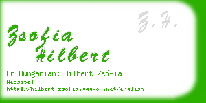 zsofia hilbert business card